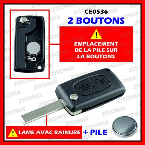 Coque clé plip compatible - clé,
