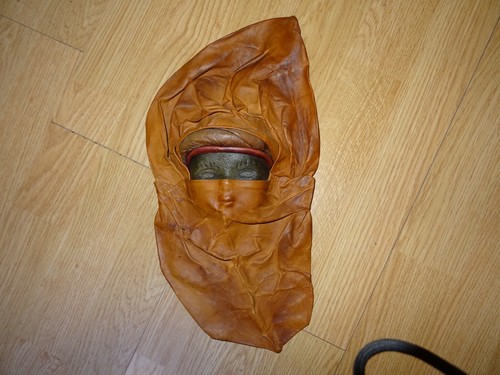 Masque cuir décoration marron - masque,