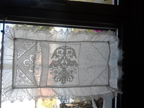 Dessus berceau linon ancien - dessus,
