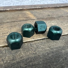 Vintage BMX Axle Nuts Green