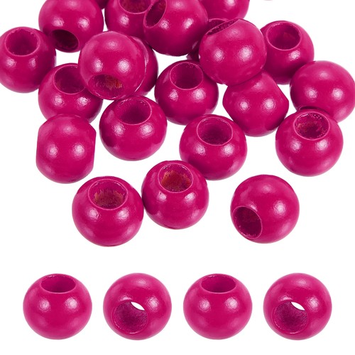 Perles bois naturel rouge - bois,