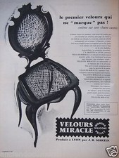 1956 ADVERTISING VELOURS MIRACLE SILICONE VELVET - CHAIR - ADVERTISING