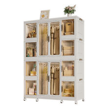 Wardrobe Closet Storage Organizer Clothes Dresser12 Magnetic Doors 12 Cubes