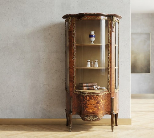 Vitrine armoire verre bois - armoire,