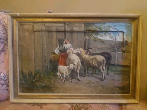 Peinture ancienne huile sur - ancienne,,