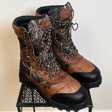 Trekker 2000 Gram Insulated Hunting Boots Mens US 9 Leather Camo Aquashield NWOT