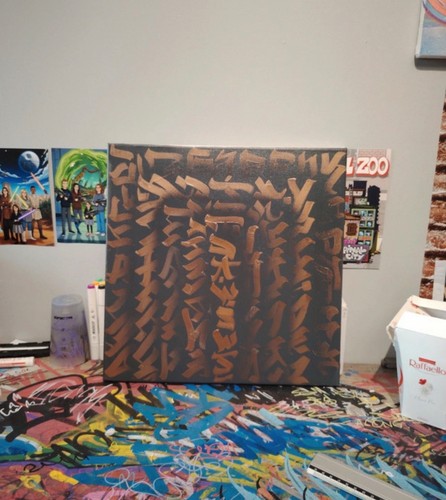 Toile peinture calligraphie - peinture,