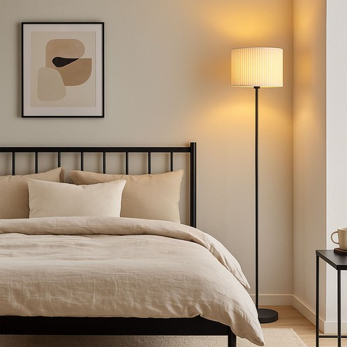 Lampe sur pied naturelle noire - lampe,