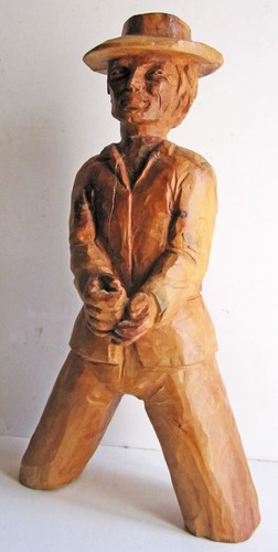 Statue bois personnage - personnage, au