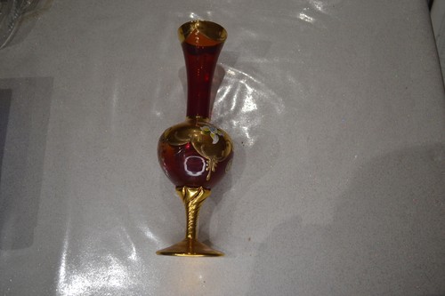 Vase murano tre fuochi rouge - ,
