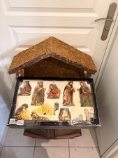 Ancien Crèche Etable Santon