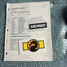 missing coverW/stickers original Mortal Kombat 2 II Kit arcade video game manual
