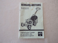 Manuel d'Usage et d'Entretien des Tondeuses à Gazon BERNARD-MOTEURS TYPE BM 4