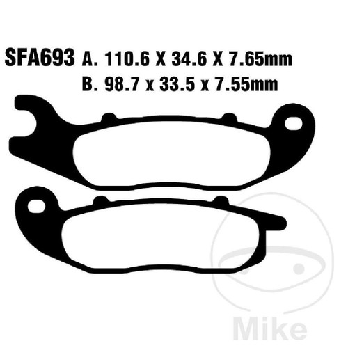 Plaquette frein scooter ebc - plaquette,