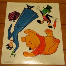 1972 Walt Disney Productions Punch-Out Characters 8 Sheets Un-Punched W/Pooh +++