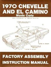 1970 Chevrolet Chevelle El Camino Assembly Manual Book Instructions Illustration