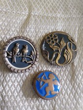 Collection of 3 Antique Metal Buttons