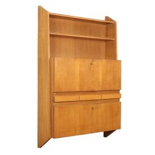 Meuble Vintage Bois Plaqué Chêne Design Italie des Années 1950 Original