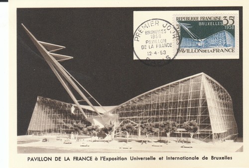 Carte maximum 1er jour - jour, pavilon