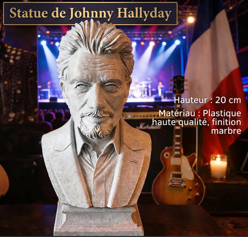 Statue buste johnny hallyday - buste,