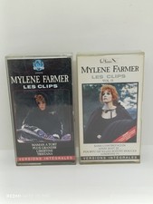 Lot 2 VHS Mylène FARMER - Les Clips 1 Et 2 Boîtiers Crystal 