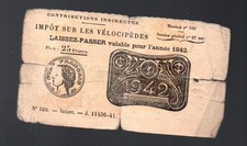 timbre  fiscal vélocipèdes