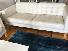 Canapés (x2) cuir Blanc -