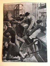 LA BANDE A BONNOT - dessin illustration - PHOTO 15x20 CINÉMA PRESSE