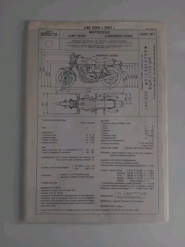 Laverda 1200 cylindres - cylindres, 1977
