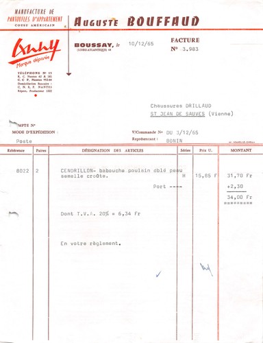1965 manufacture pantoufles - 1965,