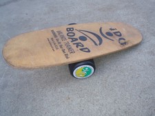 Original INDO BOARD LARGE 41.5" LONGBOARD BALANCE TRAINER  & 24" X 8" ROLLER