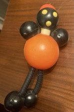 Vintage Banania Celluloid Figure Rattle Little Child Black