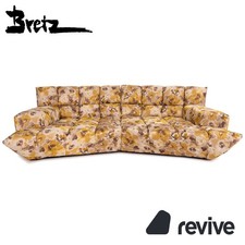Bretz Cloud 7 Canapé D'Angle En Velours Jaune Or Marron Modular