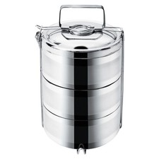 Ménagère Thermique Inox 3 Niveaux Capacité Totale 3,3L