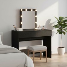 Coiffeuse avec LED Table de Maquillage Rangement Chambre Intérieur vidaXL