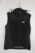 Millet Black Mock Neck Zipper Pocket Full Zip  Fleece Lined Vest Size M