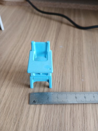 Chaise haute bleu - bleu, playmobil