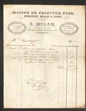 LIMOGES (87) MOIRAGE DEGREASING DYE ""SIROTTEAU / E. MIZON Succ"" in 1868