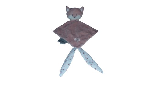 Doudou renard plat rose - ,