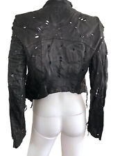 Da Rold Le Cuir Perdu Leather Jacket in Black Sz S. Handmade. One of a kind.
