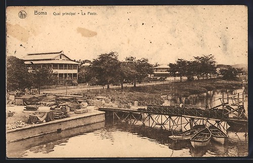 Cpa boma quai - quai, principal,