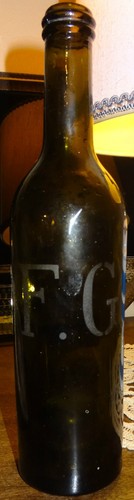 Rare bouteille xixème verre - bouteille,