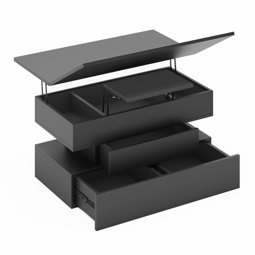 Table basse relevable avec - table,