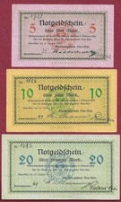 Emergency money Neu-Ulm 5 10 20 Mark (1918)