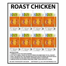 Maison de Poupées Miniature Emballage Feuille De 8 Walkers Rôti Poulet Chips