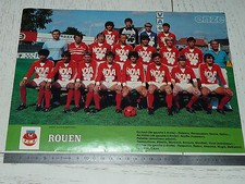 CLIPPING POSTER FOOTBALL 1983-1984 FC ROUEN ROBERT-DIOCHON DIABLES ROUGES