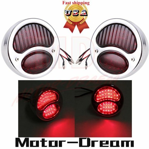 Pair chrome model taillights - chrome,