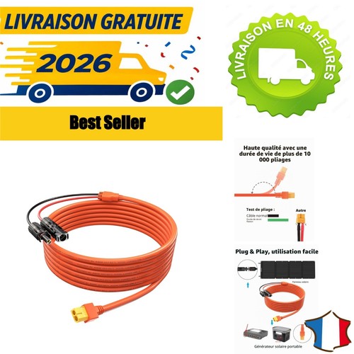 Câble solaire xt60 12 - câble,