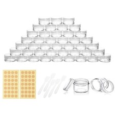 Lot de 42 petits pots 5ml avec couvercle petit pot avec étiquettes et spatule...
