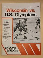 1980 Team USA Olympic Hockey PROGRAM vs University of Wisconsin - Miracle on Ice